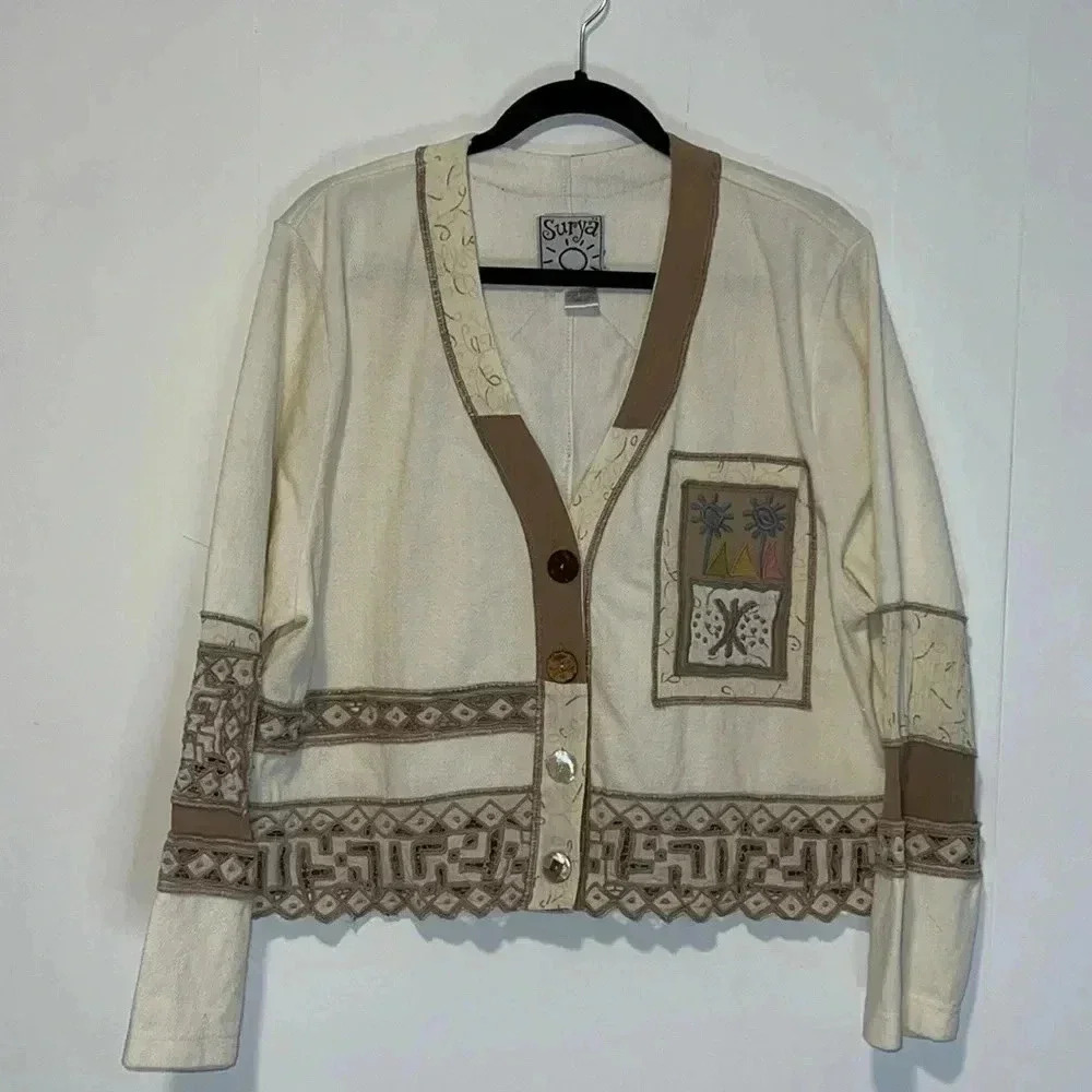 Surya Art To Wear Womens Cardigan